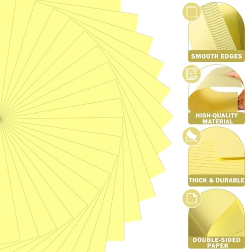20 Sheets Light Yellow Cardstock 12" x 12" Card Stock 250gsm/92lb Thick Construction Paper for Cricut, Scrapbook, Crafts, Card Making UAP34LY20 - color: Light Yellow
