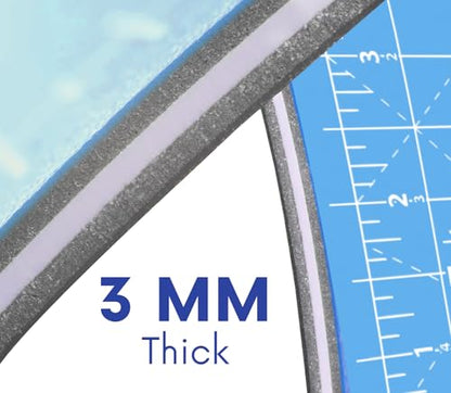 Proartek PK00077 Professional Cutting Mat, HM3648, 36 x 48 Inches; Self-Healing, Double-Sided Blue/Gray Mat for Quilting, Sewing, Hobbies & Crafting - size: 48"L x 36"W
