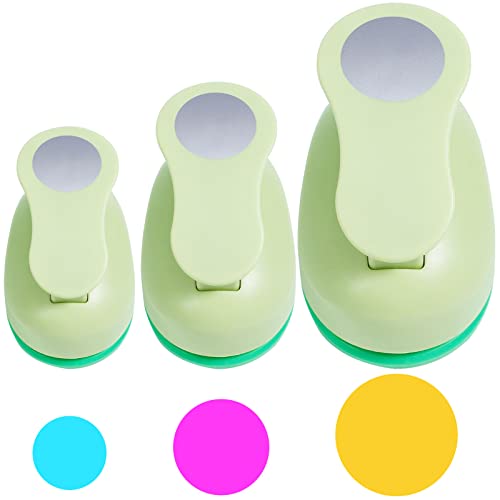 UCEC Circle Punch, 2+1.5+1 Inch Paper Punch, 3 Pcs Paper Punches for Crafting, Round Hole Punch, Circle Cutter for Scrapbook, Cards, DIY Albums Photos - size: 3pack, 1+1.5+2in