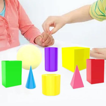 3D Shapes Geometric Solids Geometric Shapes Preschool Learning Classroom Demonstration Teacher Quadrangular Blocks