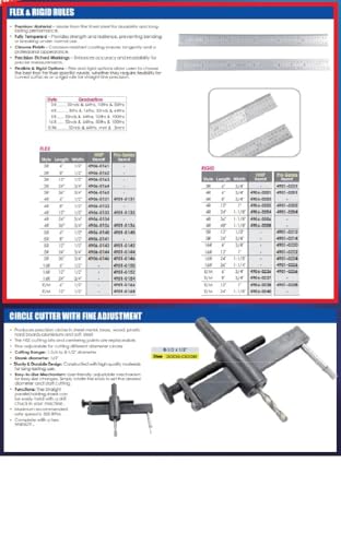 HHIP 4906-0162 3R Flex Rule, Graduations 1/32, 1/64, 10ths & 50ths, 8" Length X 1/2" Width - size: 8" 3R, style: HHIP - Flex