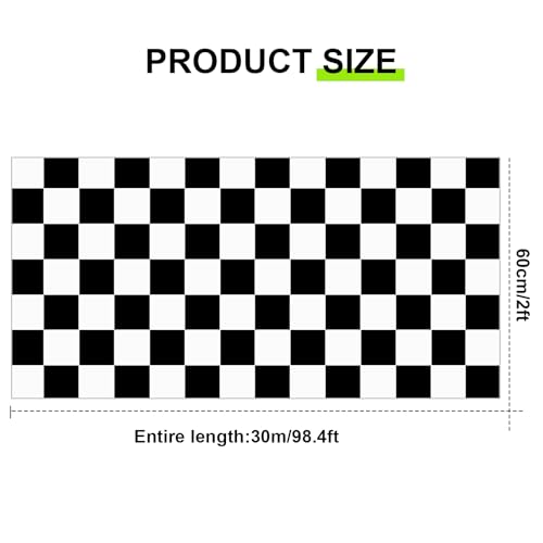 Tenceur Bulletin Board Paper 24 Inch x 100ft Fade Resistant Paper Roll for Classroom Decor (Checkerboard) - style: Checkerboard