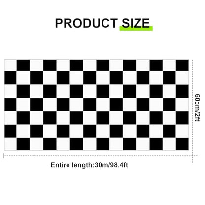 Tenceur Bulletin Board Paper 24 Inch x 100ft Fade Resistant Paper Roll for Classroom Decor (Checkerboard) - style: Checkerboard