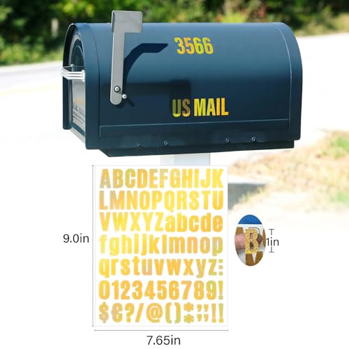 810 Pcs 10 Sheets Letter Stickers,Self Adhesive Waterproof 1 Inch Mailbox Numbers Vinyl Stickers,Alphabet Decals for Water Bottle,Window,Classroom,Car,Laptop,Scrapbook (Glitter Gold, 1 Inch) - color: Glitter Gold, size: 1 Inch