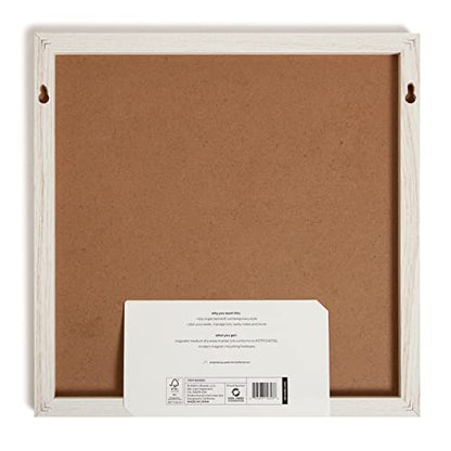 U Brands Rustic Monthly Dry Erase Board with White Wooden Frame, Office Supplies, 14” x 14” - style: Dry Erase Board - Monthly