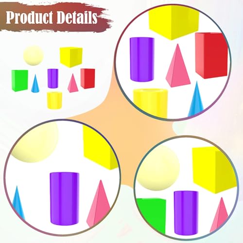 3D Shapes Geometric Solids Geometric Shapes Preschool Learning Classroom Demonstration Teacher Quadrangular Blocks