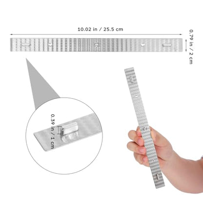 Sewroro Animation Peg Bar, 3 Hole Punch Paper Positioning Tool, Stainless Steel Fixed Paper Ruler for Drawing, Sketching, Comic Drafting and DIY Cartoon Creation, 9. 84 x 0. 79 in