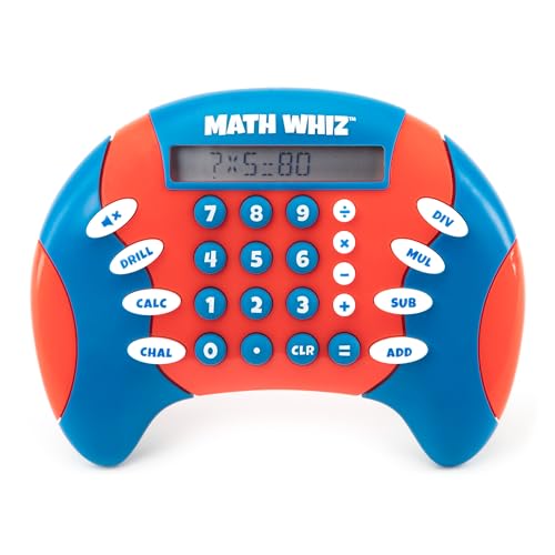 Educational Insights Math Whiz - Electronic Math Games for Kids Ages 6-8, Handheld Math Game, Addition and Subtraction Toys, Multiplication and Division Games for First Graders, Kids Learning Game