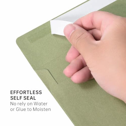 70 Packs A4 Envelopes, White, 4x6 Photo, Self Seal for Invitations, Weddings, Baby Shower, Photos, Postcards, Greeting Cards, Mailing (Sage Green, A4 (4.72x6.50in)) - color: Sage Green, size: 70 Pack A4 (4.72x6.50in) Envelopes