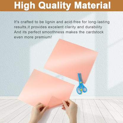 Silunkia 28 Sheets Pink Shimmer Cardstock 8.5 x 11 Craft Paper, 250gsm/92lb Premium Glossy Paper Card Stock for DIY Cards Making, Anniversaries, Wedding Invitations, Greeting Cards - color: Pink, size: 28 Sheets
