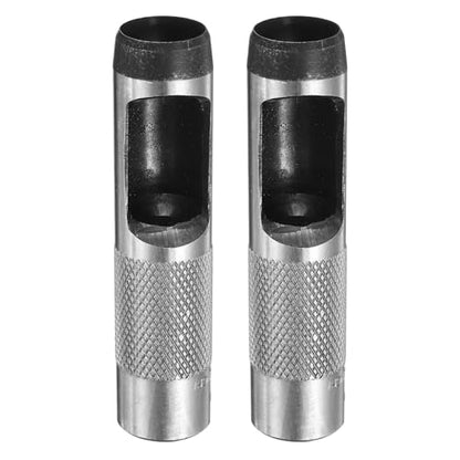 HARFINGTON 2pcs Leather Round Hole Punch, 19mm Hollow Hole Puncher Cutter Carbon Steel Circle Hole Punching Cutting Tool for Belt/DIY Leather Craft - size: 19mm