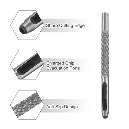HARFINGTON 2pcs Leather Round Hole Punch, 2.5mm Hollow Hole Puncher Cutter Carbon Steel Circle Hole Punching Cutting Tool for Belt/DIY Leather Craft - size: 2.5mm