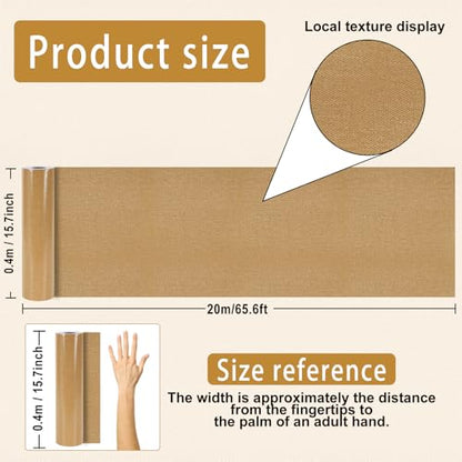 Burlap Bulletin Board Roll Non-Woven Fabric Poster 15.7" x65.6ft - color: Burlap, size: 787.2" x 15.7"
