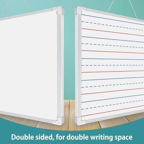 EXTRIC Dry Erase Board 11" x 14" – Magnetic, Double-Sided (Lined & Blank) Mini Whiteboard with Marker, Small Lap Board for Classroom, Homeschool - size: 11"W x 11"H