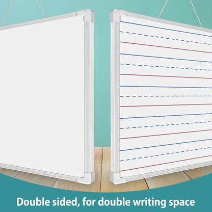 EXTRIC Dry Erase Board 11" x 14" – Magnetic, Double-Sided (Lined & Blank) Mini Whiteboard with Marker, Small Lap Board for Classroom, Homeschool - size: 11"W x 11"H