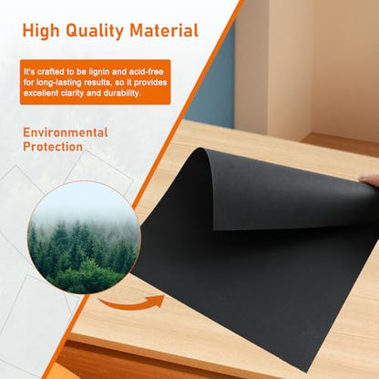Guakicae 100 Sheets Black Cardstock 8.5 x 11 Certificate Paper, 300gsm/110lb Heavyweight Craft Paper Card Stock for Wedding Invitations, Greeting Cards, Postcards - color: Black, size: 8.5x11-100pcs