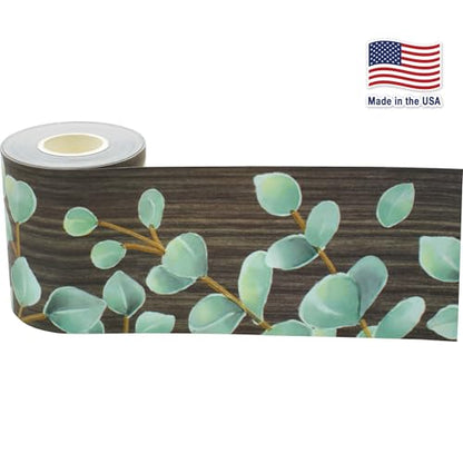 Teacher Created Resources Eucalyptus Straight Rolled Border Trim - 50ft - Decorate Bulletin Boards, Walls, Desks, Windows, Doors, Lockers, Schools, Classrooms, Homeschool & Offices