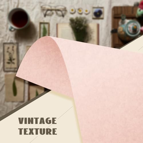 100 Sheets Light Pink Parchment Cardstock Paper 8.5 x 11, Goefun 65lb Cover (180 gsm) Pink Parchment Paper Sheets, Certificate Cardstock for Valentines Day, Wedding Invitations, DIY Cards, Crafts - color: Pink