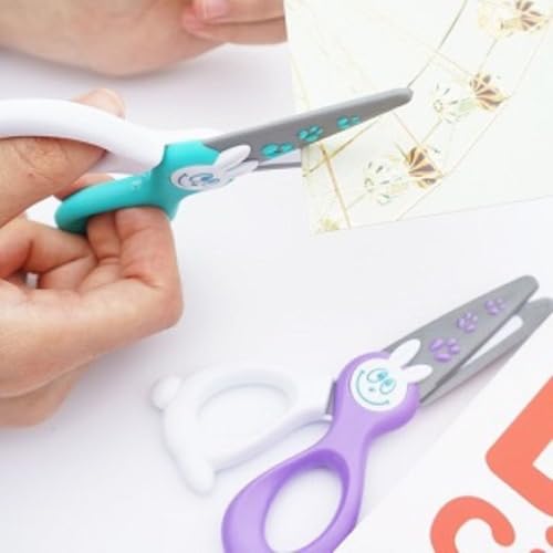 Maped 키디컷 안전 가위, 어린이용, 12.1 cm (4.75 인치), 뭉툭한 끝, 오른손 및 왼손잡이용 (037800) - size: 4.75 Inch
