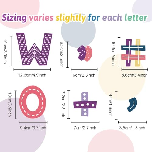 260pcs Letters Combo Pack Set Happy Day Colorful Boho Decorations Alphabet Letters Numbers Bulletin Board Block Accents Cutouts - style: Happy