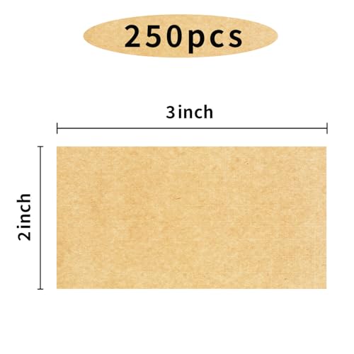 STARLIBOO Kraft Paper Rectangle Removable Moving Labels, 250 Labels, 2*3 Inch, Color-Coding Labels - color: Kraft Paper, size: 2*3 inch