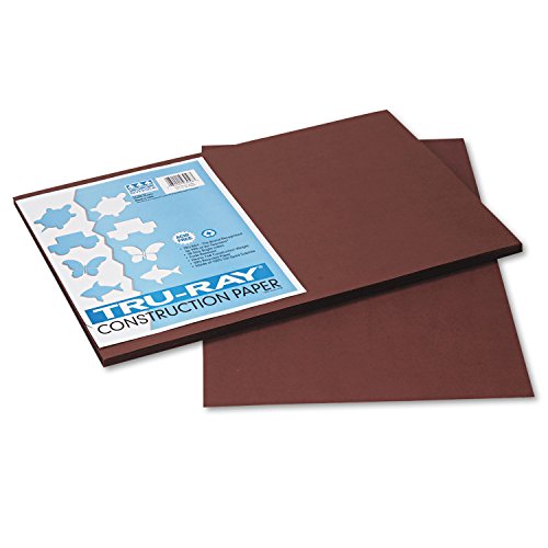 Pacon 103056 Tru-Ray Construction Paper, 76 lbs, 12 x 18, Dark Brown, 50 Sheets/Pack