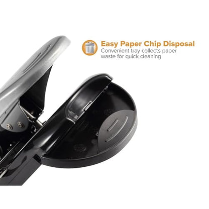 Bostitch Office Indulge 40 Reduced Effort 2-Hole Punch, 40 Sheets, Silver (2340) - style: 40 Sheets