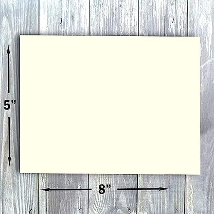 Hamilco Blank Index Cards 5 x 8 Card Stock 100lb Cover Cream Cardstock Paper - 100 Pack - size: 5" x 8"