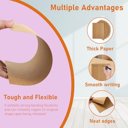 Silunkia 300 Sheets Brown Cardstock 5 x 7 Certificate Paper, 250gsm/92lb Heavyweight Craft Paper Card Stock for DIY Cards Making, Graduations, Thank You Cards, Menus, Recipe, Postcards - color: Brown, size: 5x7-300pcs