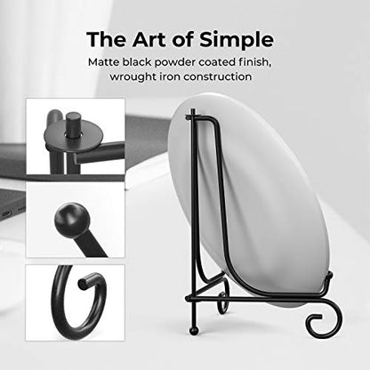 TR-LIFE Plate Stands for Display - 10 Inch Plate Holder Display Stand + Metal Easel Stand for Picture Frame, Decorative Plates, Book, Photo, Collectibles (2 Pack) - size: 10 Inch(2pcs)