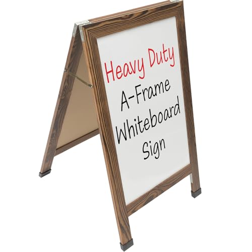 Excello Global Products 40" x 22" Indestructible A-Frame Whiteboard - Brown - color: Brown