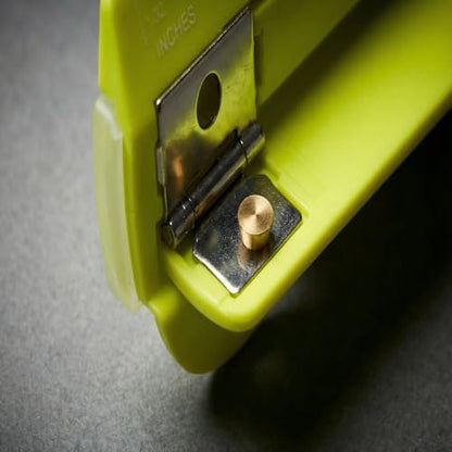 3 Hole Punch with Built-in 10-Inch Ruler, Portable ABS Plastic Paper Puncher with Stainless Steel Heads, 5 Sheet Capacity, Removable Chip Tray, Fits Standard 3 Ring Binders (Yellow) - color: Yellow
