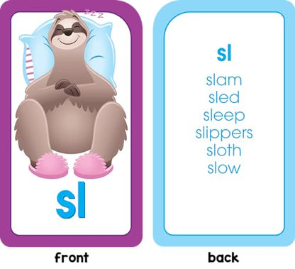 School Zone Phonics Made Easy Flash Cards: 56 Cards, Kindergarten, 1st Grade, 2nd Grade, Early Reading, Short Vowels, Long Vowels, Letter Combinations, Word-Picture Recognition, Ages 6+