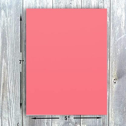 Hamilco Colored Scrapbook Cardstock Paper 5x7 Card Stock Paper 65 lb Cover 100 Pack (Taffy Pink) - color: Taffy Pink