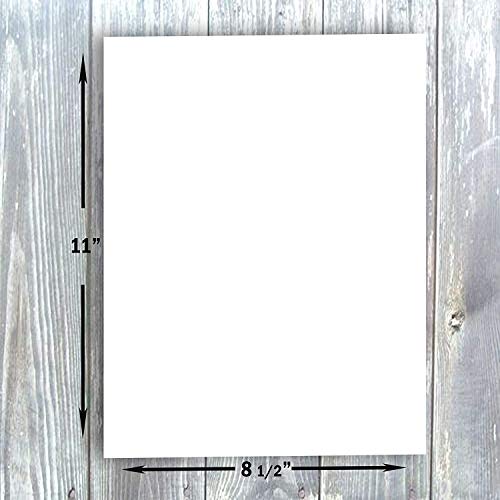 Hamilco White Glossy Cardstock Paper 8.5x11-80lb Cover Heavyweight Card Stock for Laser Printers, Crafts, Invitations, Photo Cards & Brochures (50 Sheets) - size: 80lb cover