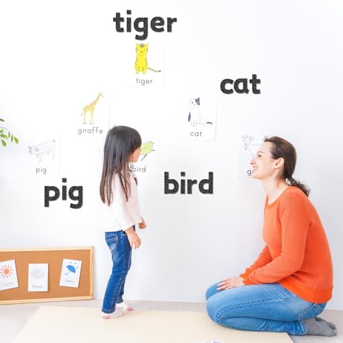 266 Pcs Letters Combo Pack Set Glitter Bulletin Board Letters Black Letters and Number Accents for Kids Bulletin Board Display Home School Classroom Decor - style: Black pattern