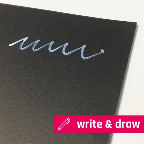 25 Pieces, 110 lb (300gsm) - Heavy Black Cardstock 12x12, Heavyweight Paper Card - 12" x 12" - color: Black, size: 12 x 12 inches (25 Sheets)