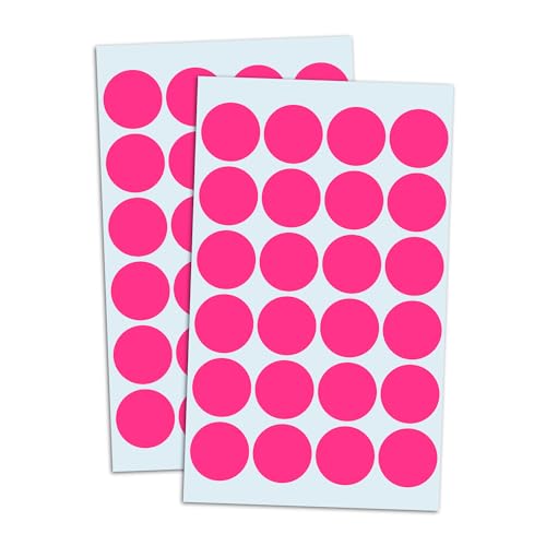 1200 Pack, 1" Round Dot Stickers Circle Labels - Pink - color: Pink, size: 1200 Pack