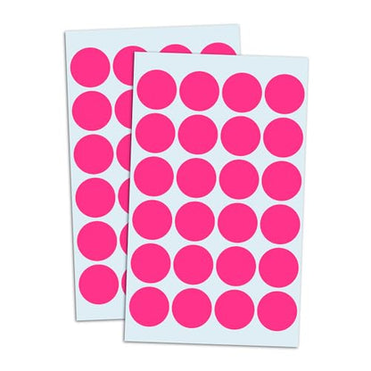 1200 Pack, 1" Round Dot Stickers Circle Labels - Pink - color: Pink, size: 1200 Pack
