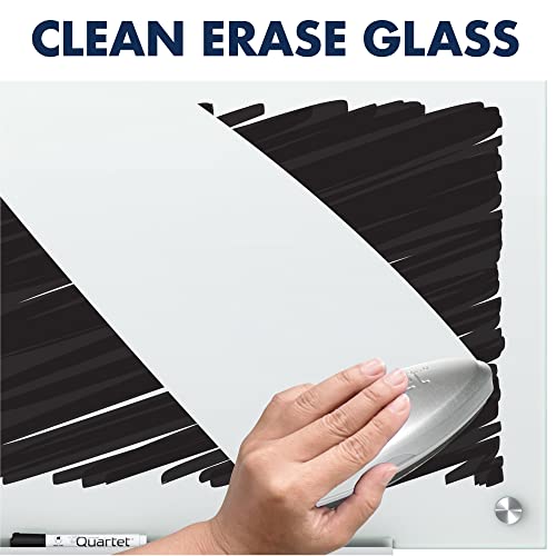 Quartet Dry Erase Board, Magnetic Whiteboard 3' x 2', Glass Board for Wall, Infinity, White (G3624NMW) - color: White, size: 36"W x 24"H