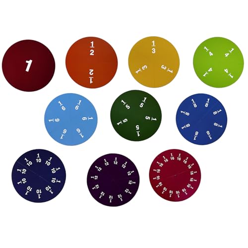 Magnetic Fraction Manipulatives,Educational Puzzle Games Magnets,Calculator Tiles Circles 6" - size: Circle 6"