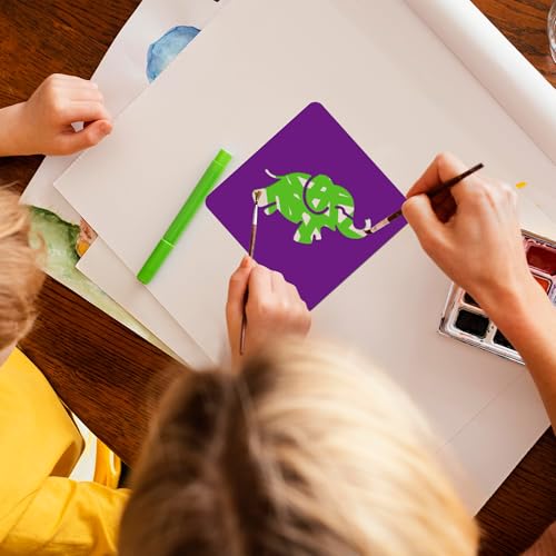 24 Piece Stencils Sidewalk Chalk Stencils Outdoor Stencil for Painting Garden Themed Stencil Kids Style Collection (5 in-Various) - size: 5 in-various