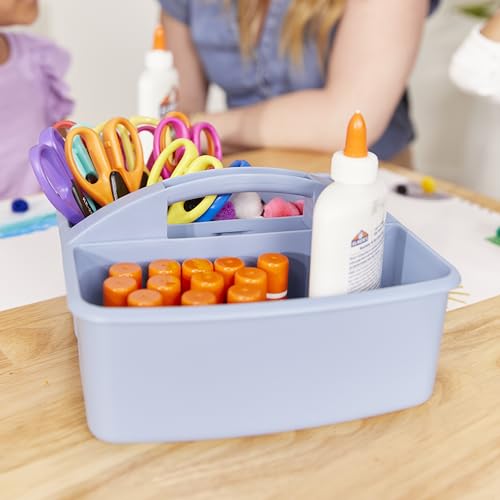 ECR4Kids 3-Compartment Small Plastic Caddy, Multipurpose Organization, Earthtone, 6-Pack - color: Earthtone