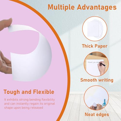 Silunkia 300 Sheets White Cardstock 5 x 7 Copy Paper, 250gsm/92lb Heavyweight Craft Paper Card Stock for DIY Cards Making, Greeting Card, Notecards, Menus, Office Printing, Drawing - color: White, size: 5x7-300pcs