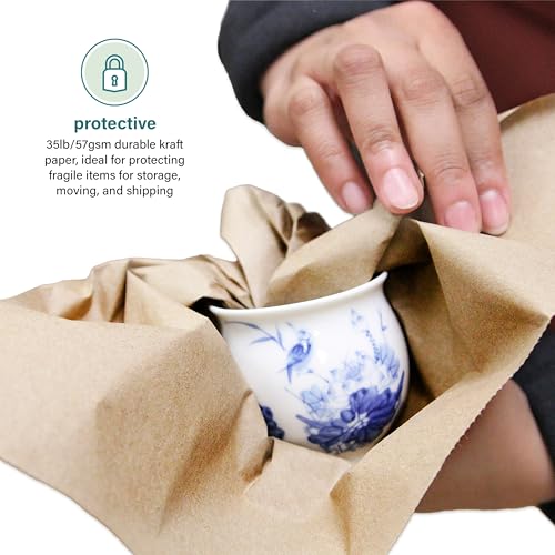 Elementree Brown Packing Paper Sheets for Moving & Shipping - 60-Carton Pallet (90,000 Sheets) - 14.5" x 11" - Sustainable Void Fill Packaging Made in the USA - Kraft Paper Thickness (00919PAL) - size: 90000 Sheets
