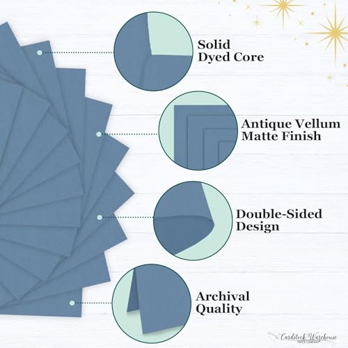 Cardstock Warehouse Colorplan New Blue Cardstock Paper – 25 Sheets, 8.5 x 11" – 100 lb. / 270 GSM Premium Matte Cover Cardstock for Invitations, Card Making, Scrapbooking & DIY Projects - color: New Blue