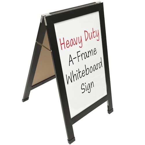 Excello Global Products 40" x 22" Indestructible A-Frame Whiteboard - Black - color: Black