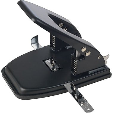 1InTheOffice 2 Hole Punch, Paper Puncher, Low Force Required, Jam Resistant, 28 Sheet Capacity, Black