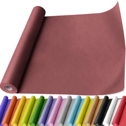 PerkHomy Wine Red Kraft Paper Roll 17.5" x 760" (63') for Gift Wrapping Bouquet Flower Art Painting Craft Writing Packaging Shipping 80GSM 55LB (Wine Red, 17.5" x 63') - color: Wine Red, size: 17.5" x 760"