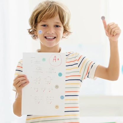 6000Pcs Smile Stickers, Small Smiley Face Stickers Colorful Happy Face Stickers Mini Incentive Stickers Reward Stickers Behavior Chart Stickers Small Stickers for Students Teachers Supplies - style: Smile Face Blue